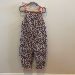 Baby boden gray leopard jumpsuit 18-24m